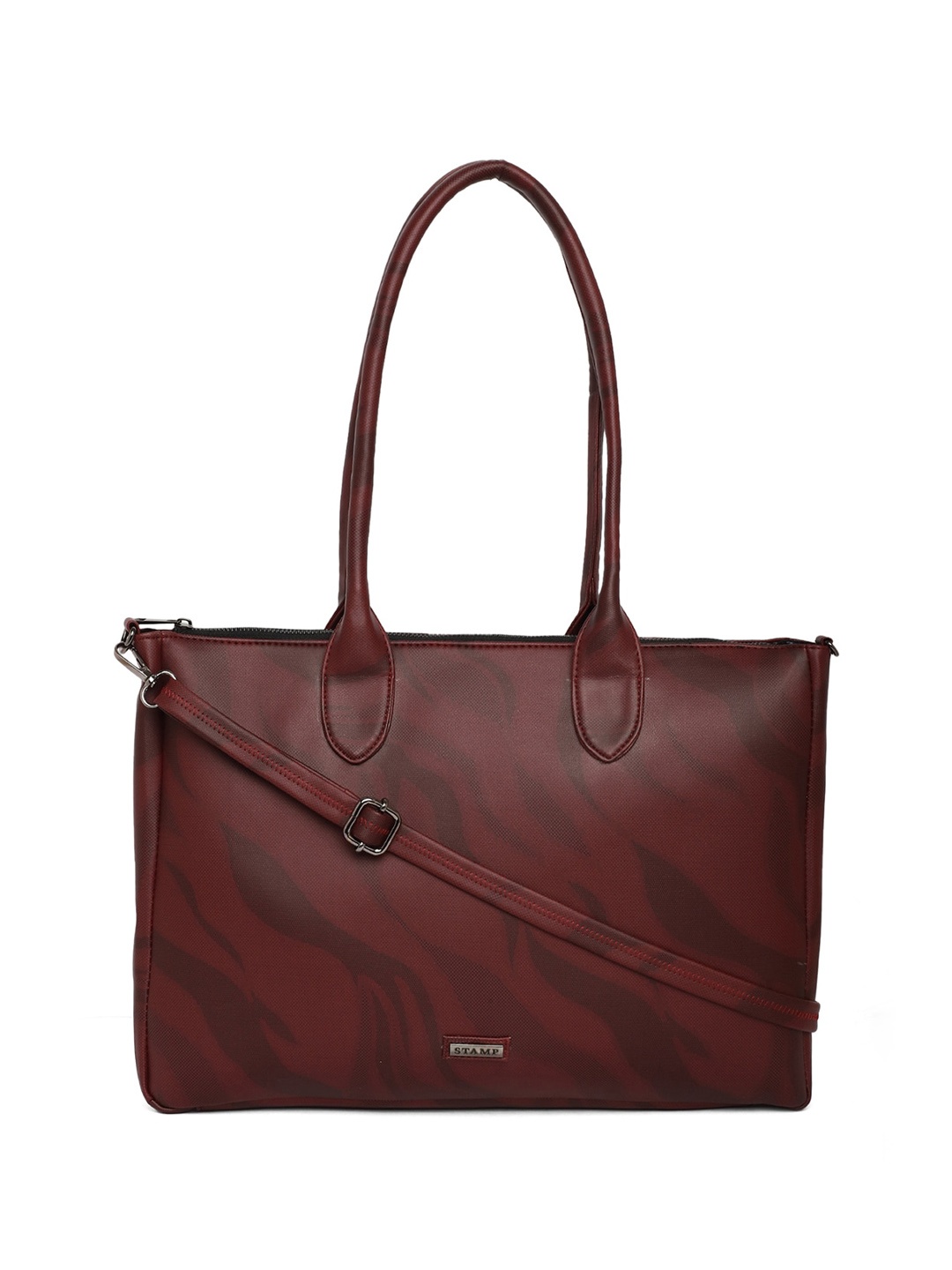 

Stamp Abstract Printed PU Shoulder Bag, Red