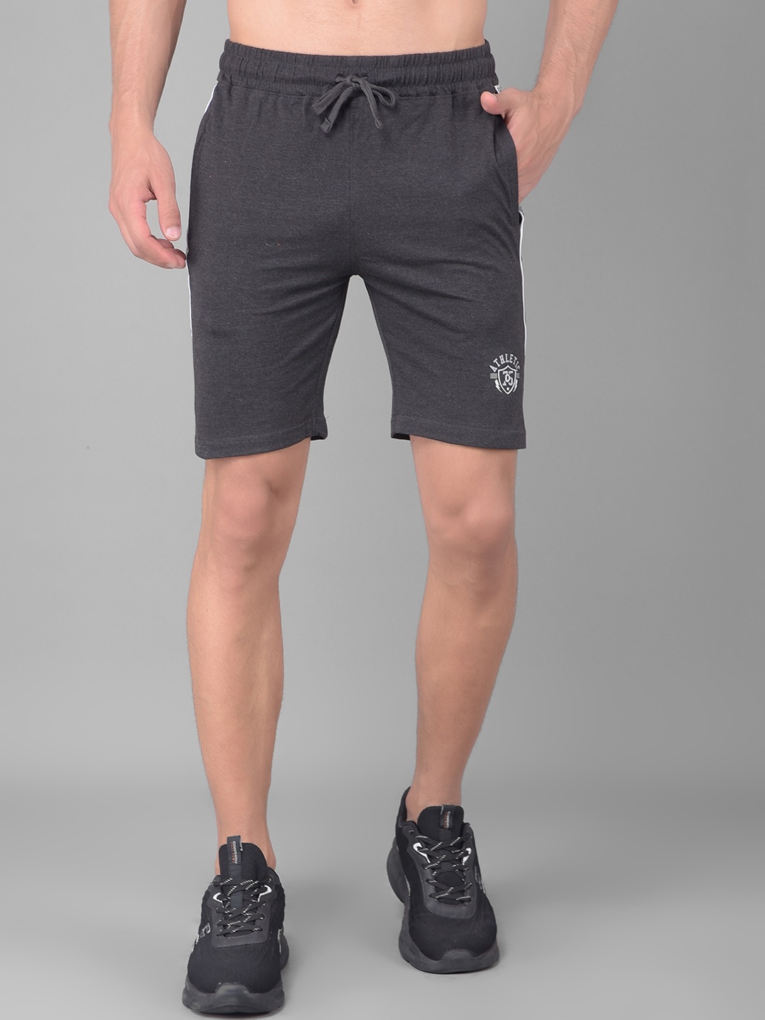 

Dollar Men Regular Fit Cotton Sports Shorts, Charcoal