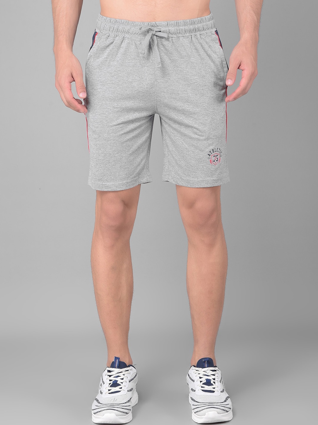 

Dollar Men Mid-Rise Cotton Shorts, Grey melange