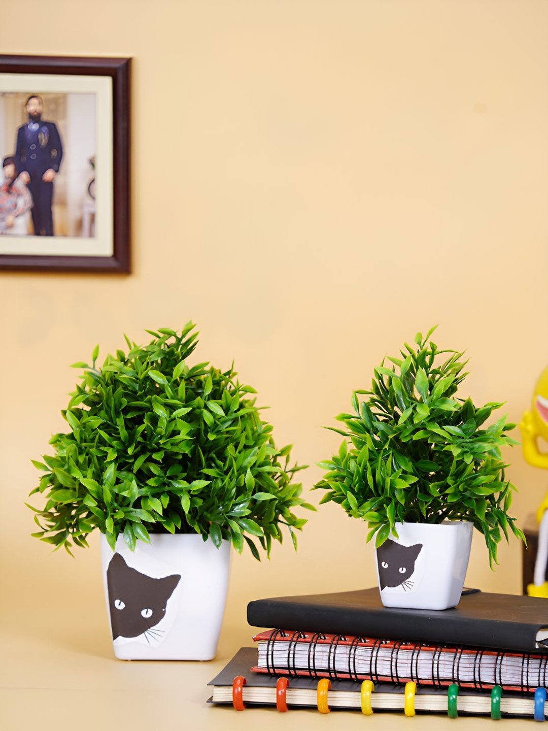 

Dekorly Green 2 Pieces Eucalyptus Artificial Plant With Pot