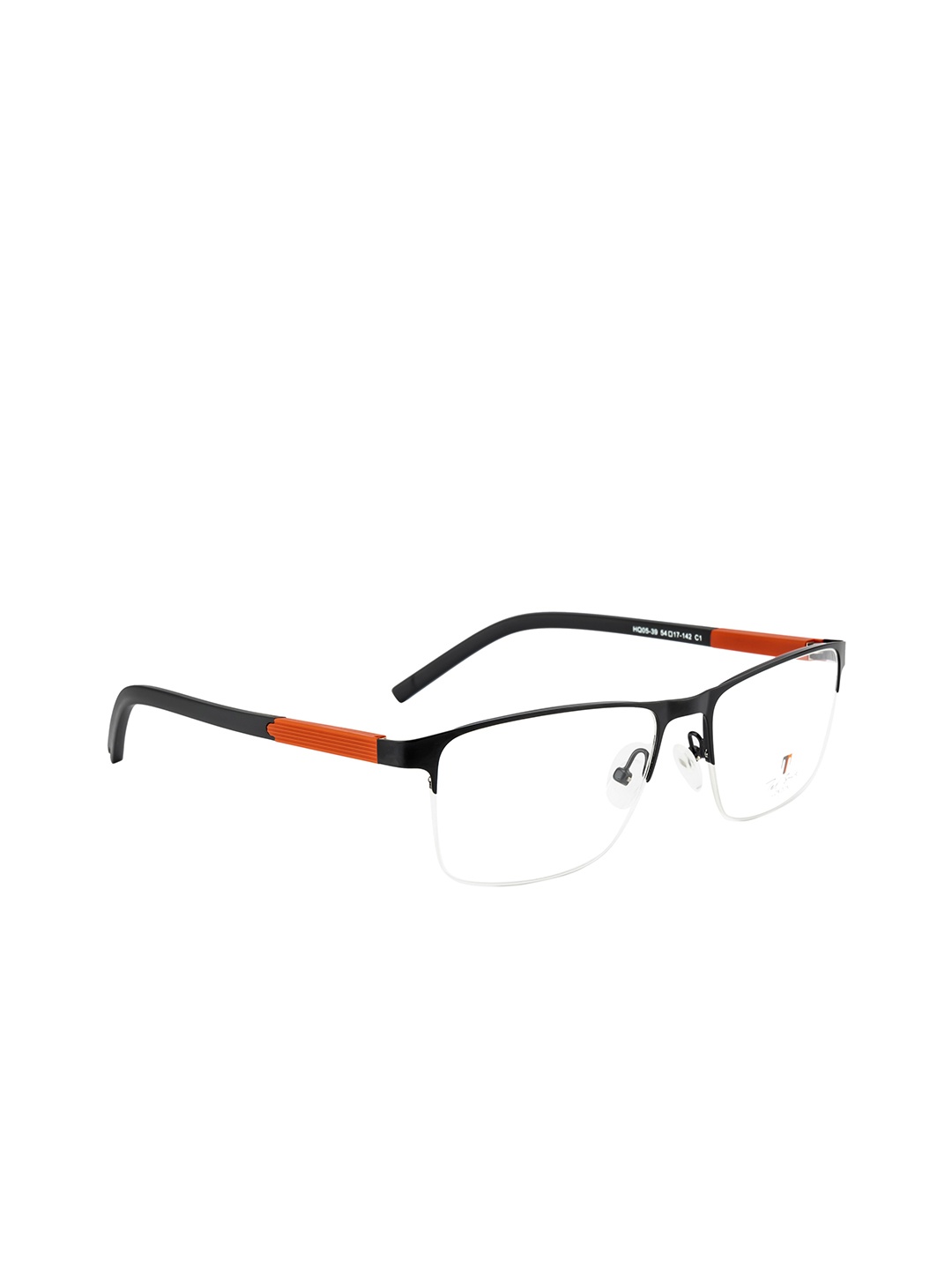 

Ted Smith Unisex Half Rim Wayfarer Frames TSF-399_C1, Black