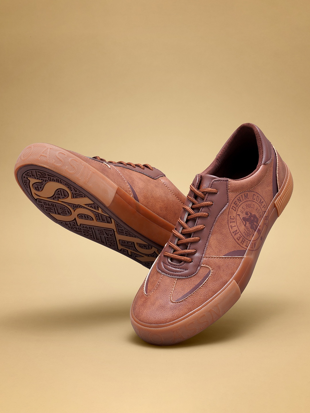 

U.S. Polo Assn. Men Printed Rens Sneakers, Tan