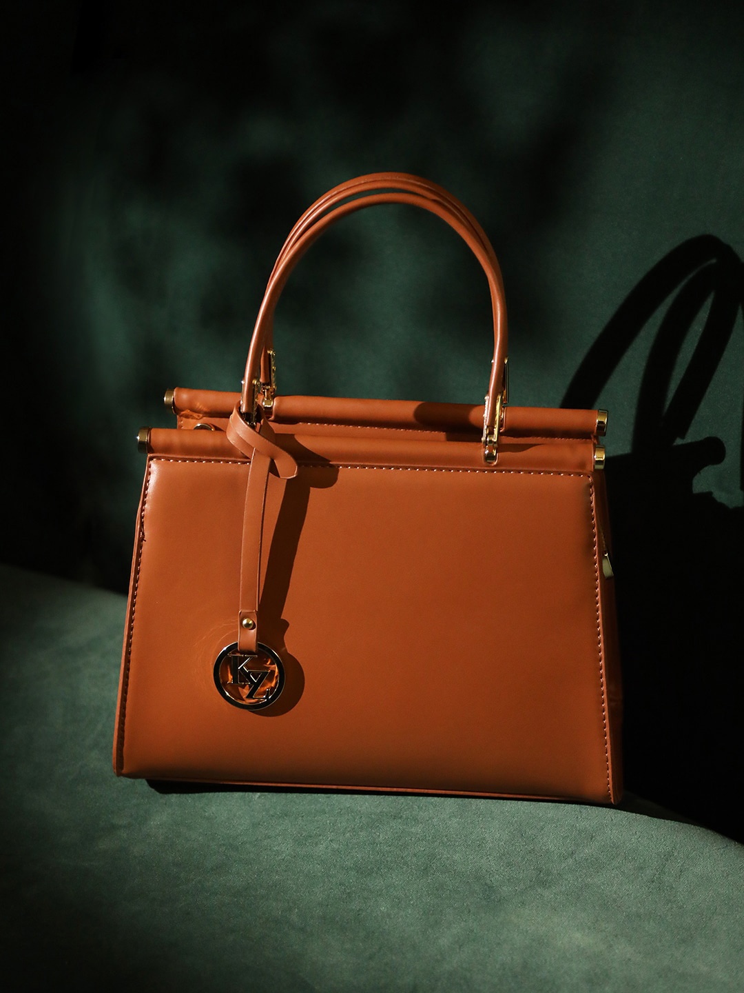 

Kazo Structured Handheld Bag, Tan