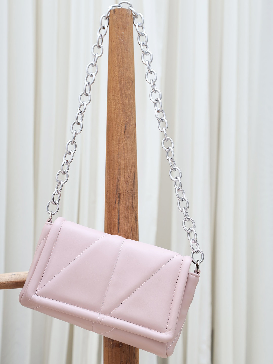 

Kazo PU Structured Sling Bag, Pink