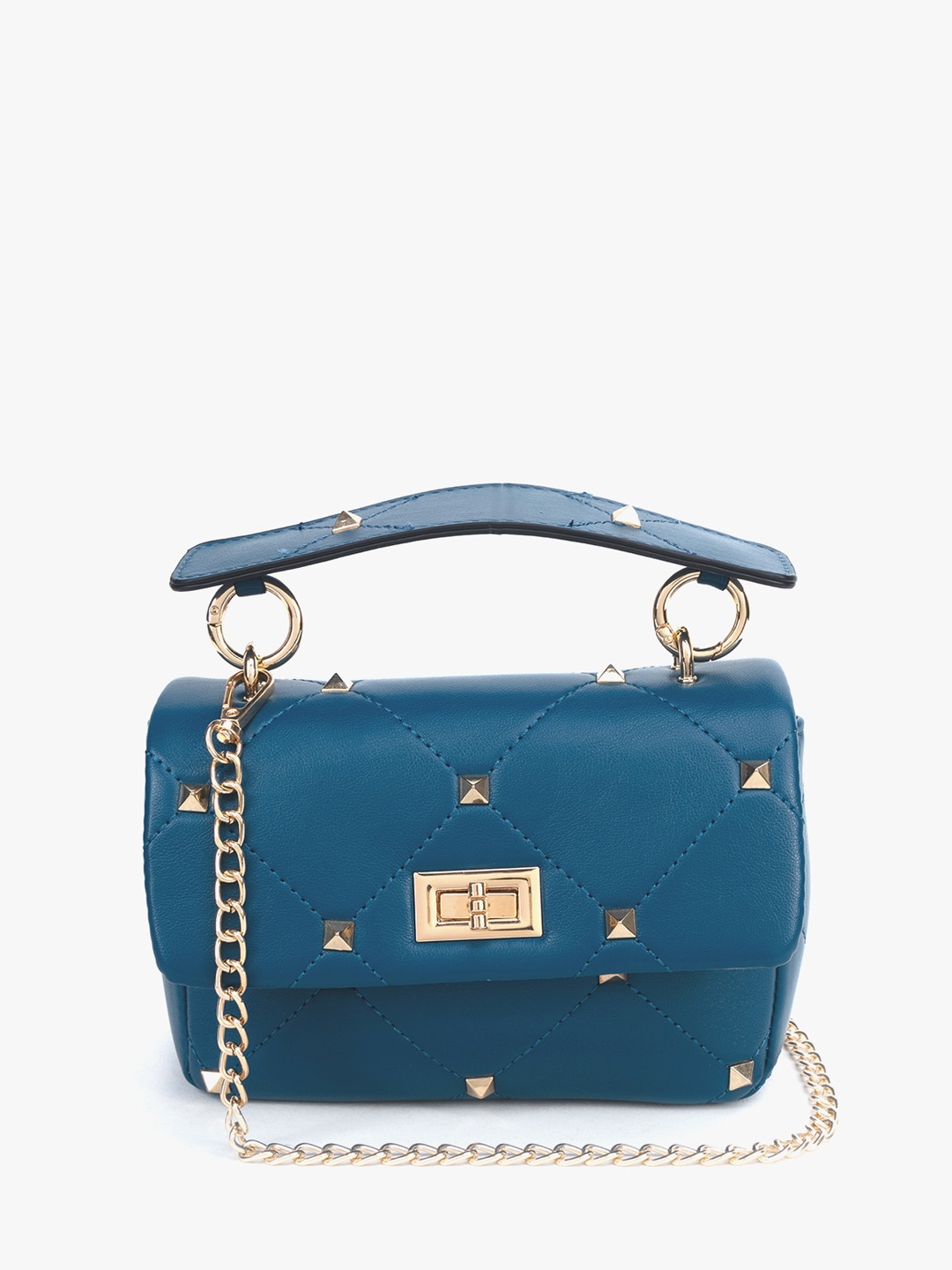 

Kazo Structured Handheld Bag with Quilted, Blue