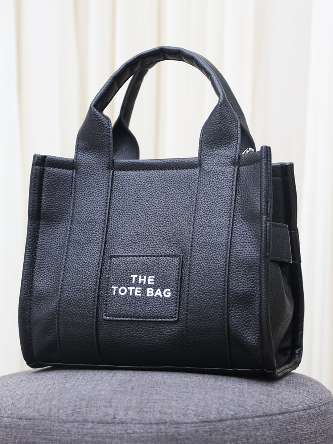

Kazo Textured Structured Handheld Bag, Black