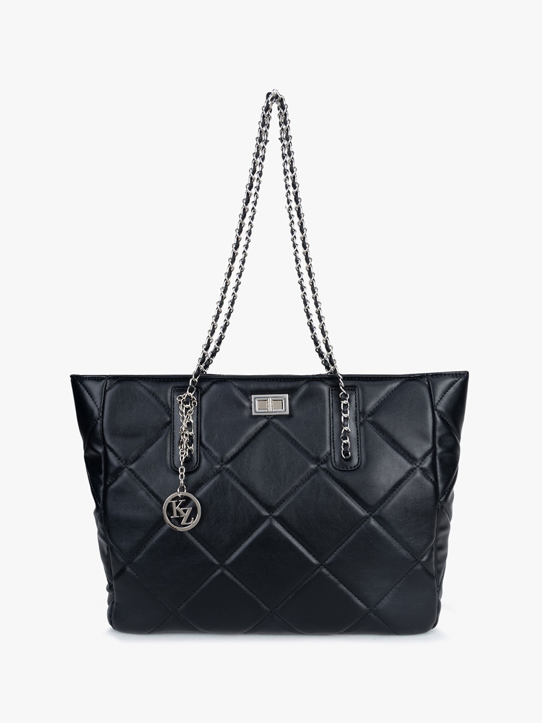 

Kazo Structured Handheld Bag with Quilted Up to 18 inch, Black