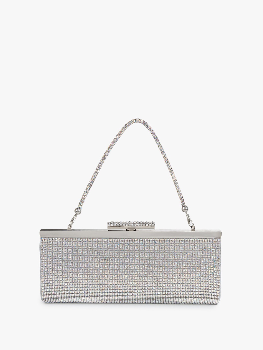 

Kazo Embellished Fabric Purse Clutch, Silver