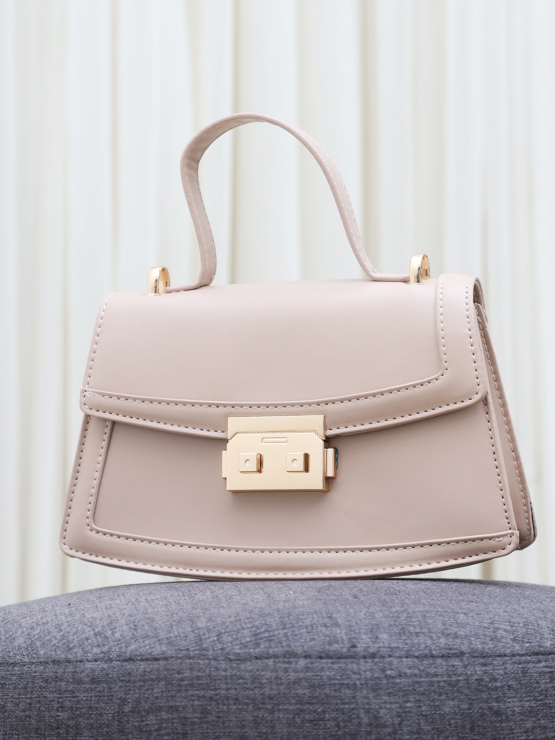 

Kazo Structured Satchel Bag, Beige