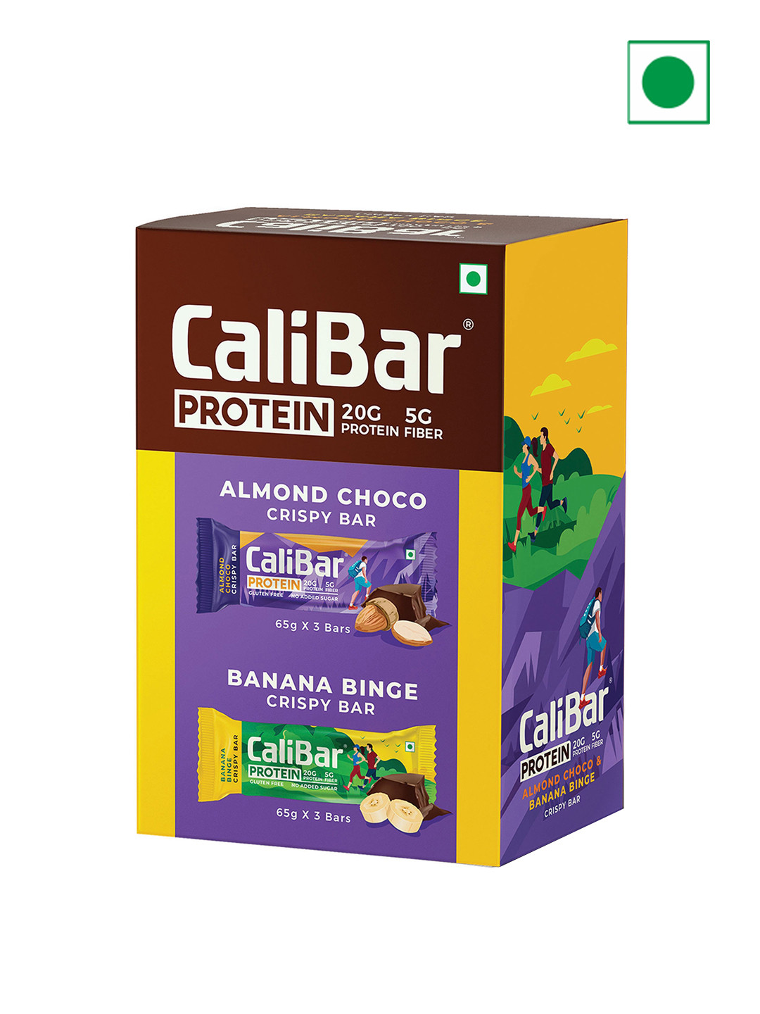 

CaliBar Pack Of 6 Assorted Protein Bars - 20 gms Each, Yellow