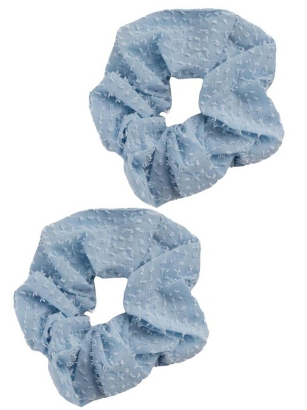 Lulala Set Of 2 Embellished Fabric Ponytail Holders, Blue