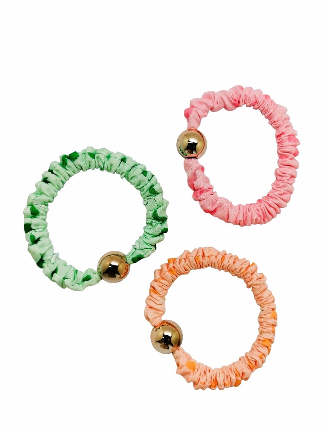 

FEMMIBELLA Set of 3 Ponytail Holders, Green