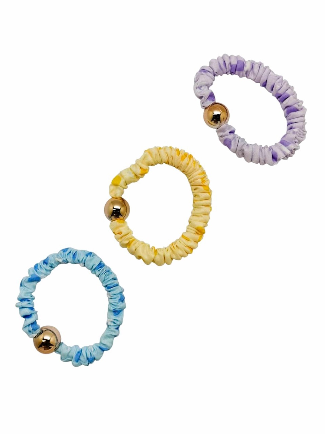 

FEMMIBELLA Set of 3 Ponytail Holders, Yellow