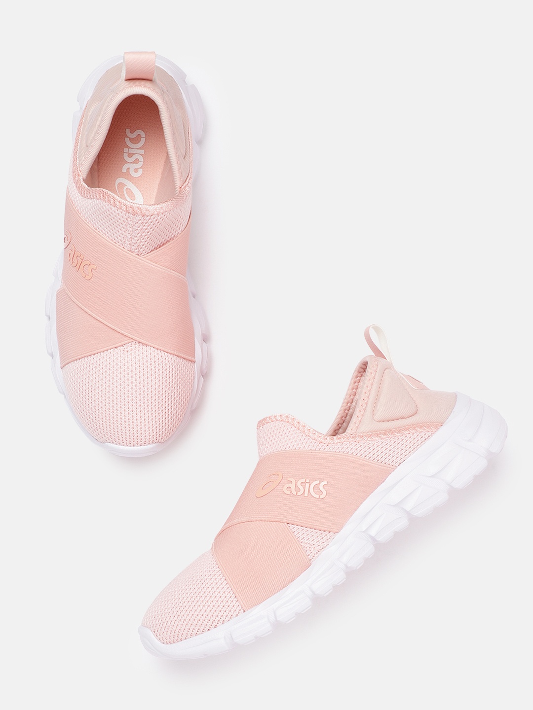 

ASICS Women Woven Design Quantum Lyte Slip-On Sneakers, Peach