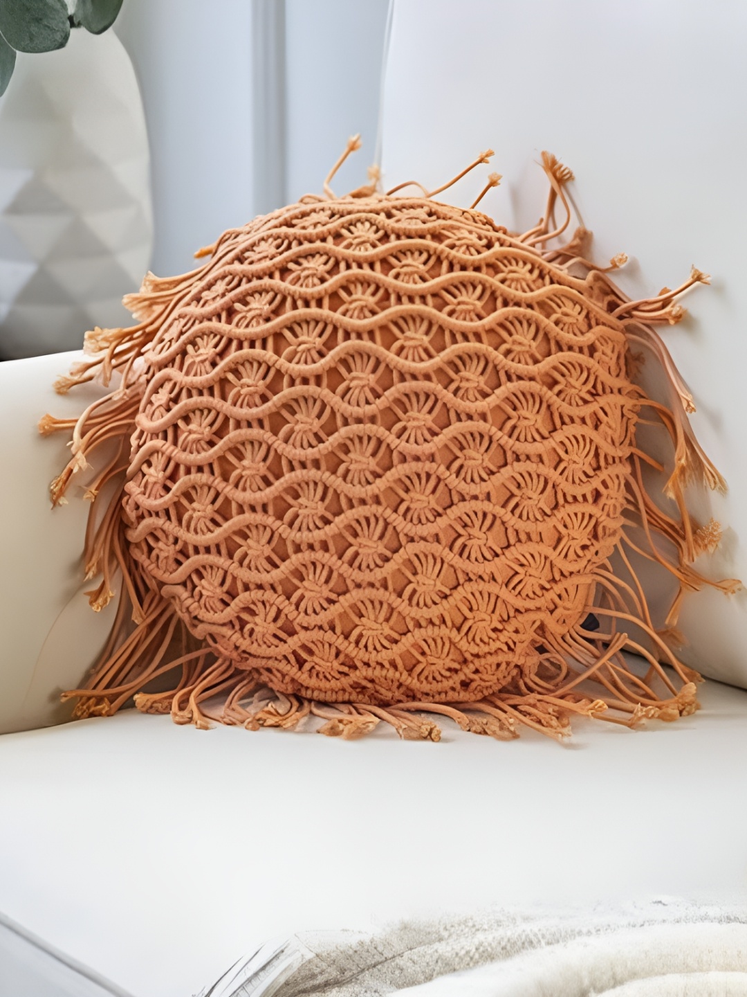 

Textile and Beyond Orange Round Cushion Covers