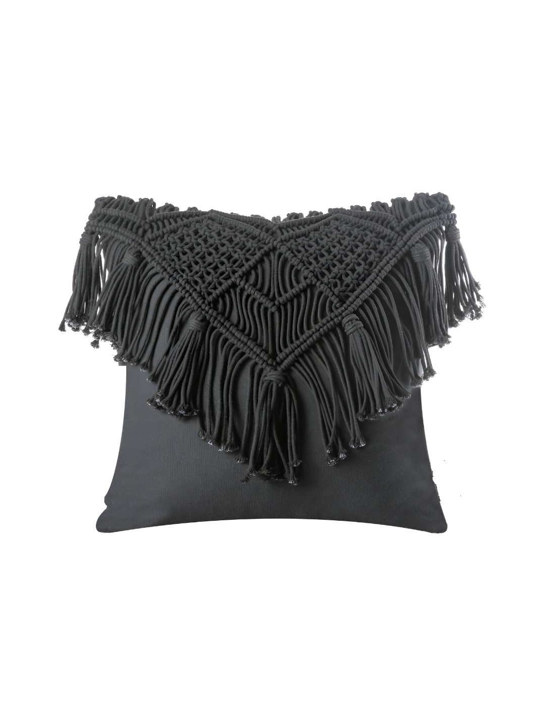 

Textile and Beyond Black Cotton Square Cushion Covers
