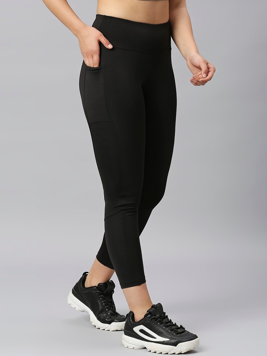 

AESTHETIC NATION Women Pulse High Waist Dry Fit Technology Sports Tights, Black