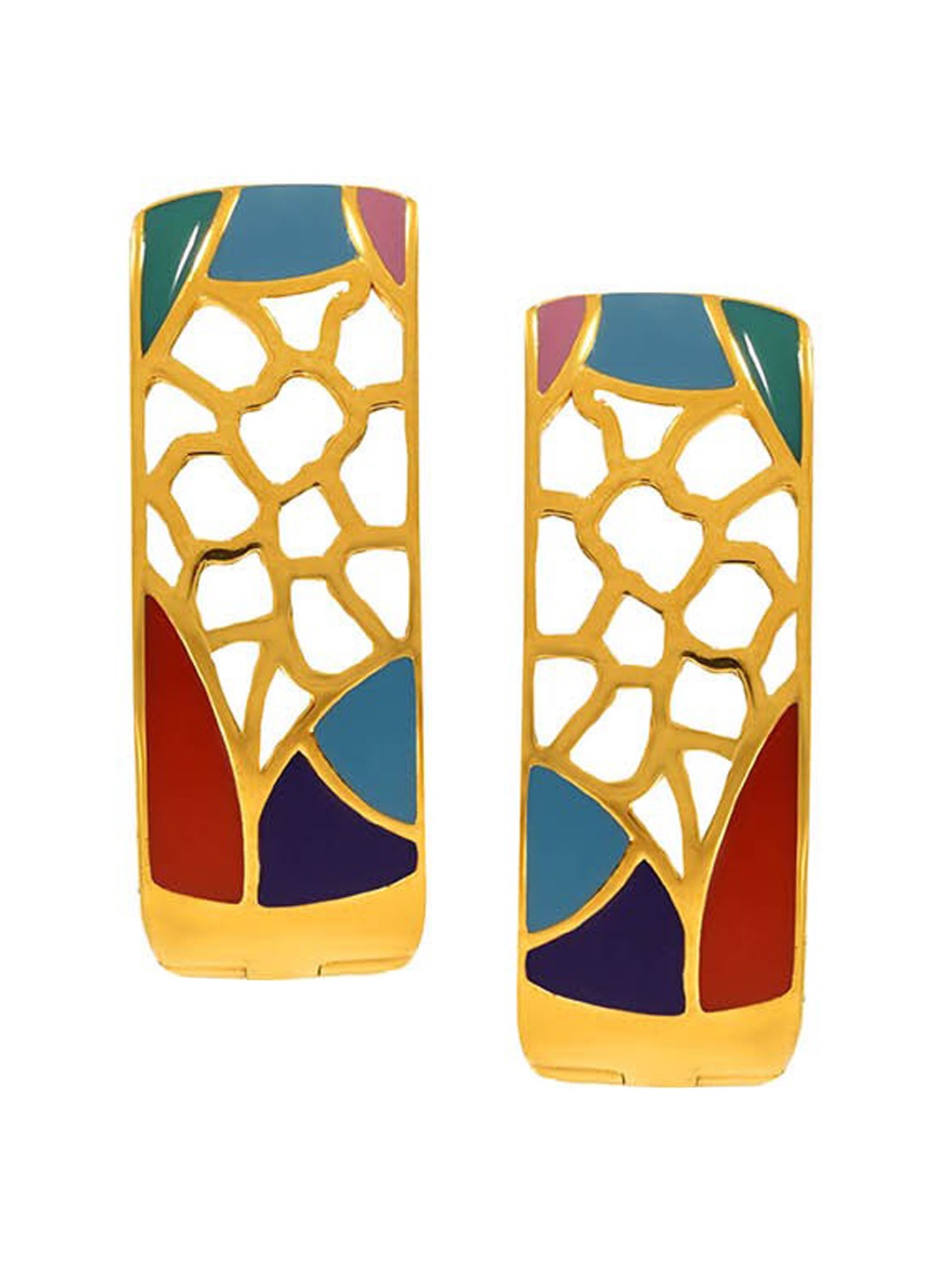 

SENCO Rainbow Charmer 22KT Gold Hoop Earrings-4.5 gm, Yellow