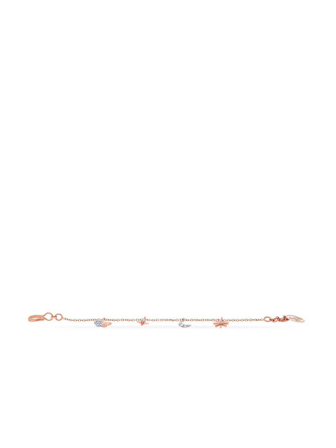 

SENCO 14KT Rose Gold Diamond Studded Bracelet-2.3gm
