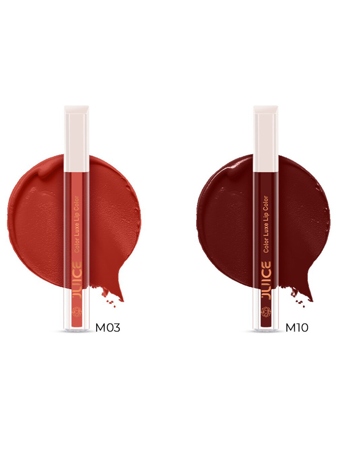 

JUICE Set Of 2 Color Luxe Long Lasting SPF 15 Liquid Lipstick 2.5ml - Shades M03 & M10, Nude