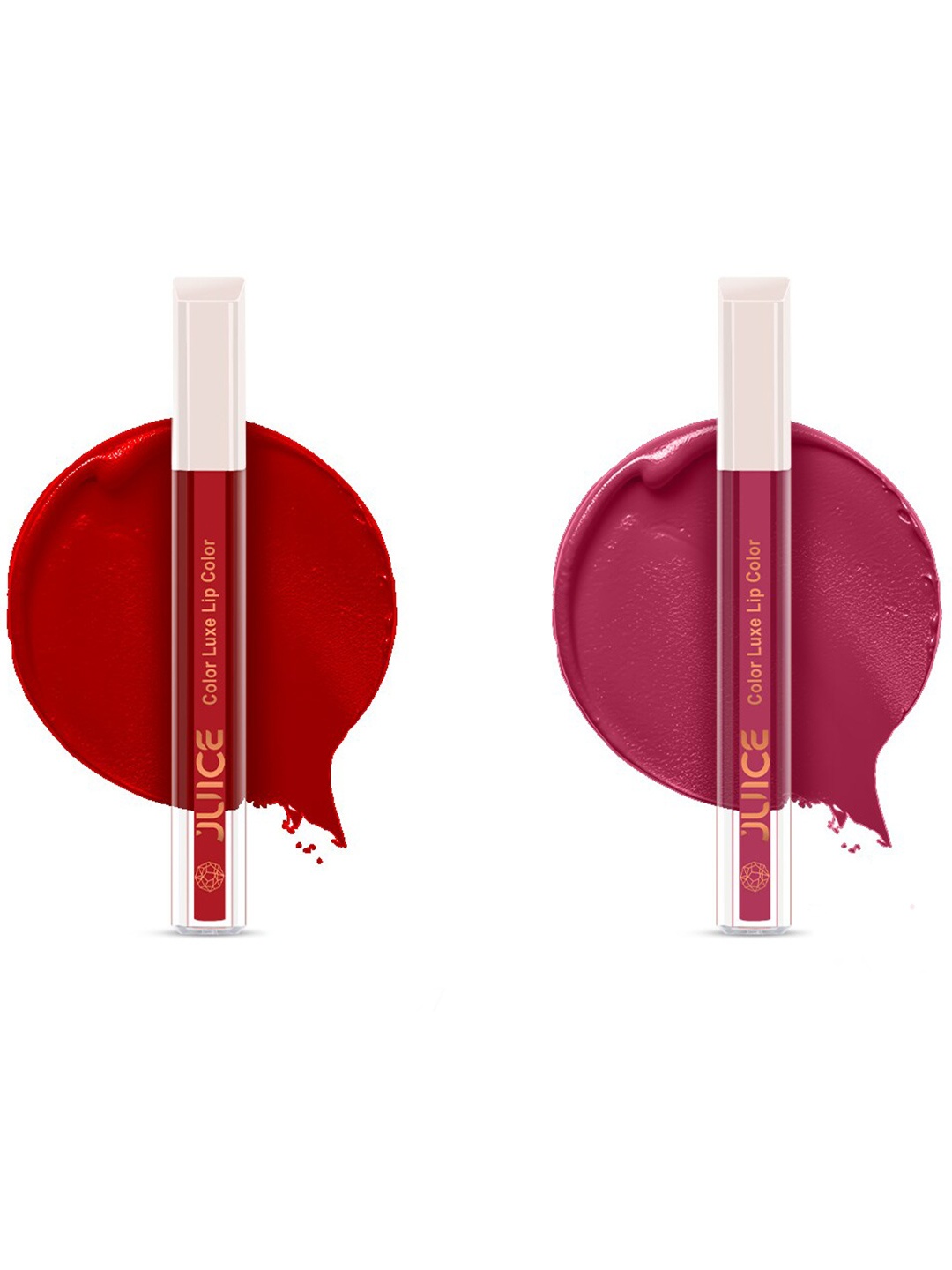 JUICE Set Of 2 Color Luxe Long Lasting SPF 15 Liquid Lipstick 2.5ml - Shades M07 & M14, Pink