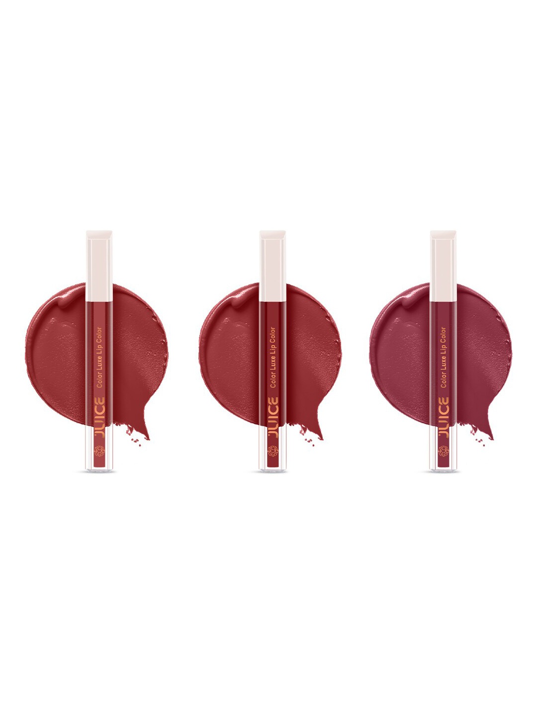 

JUICE Color Luxe Set Of 3 SPF 15 Matte Lipstick - 2.5ml Each-M01-M04-M15, Brown