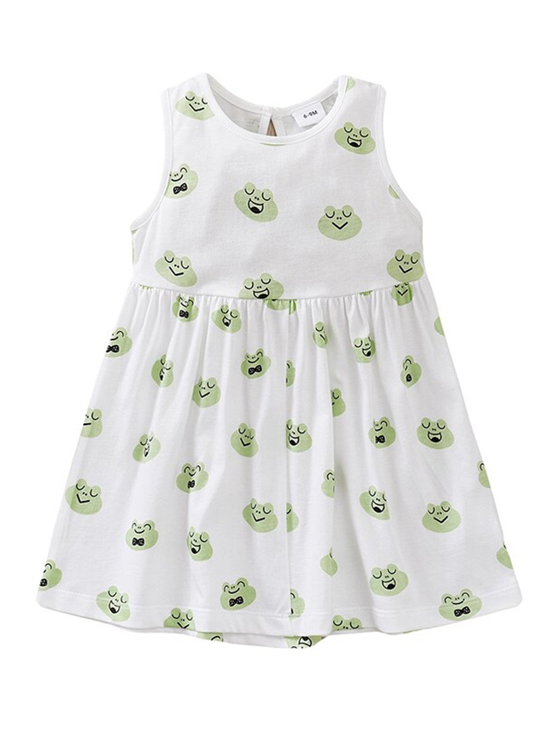 

StyleCast Girls White Conversational Printed Sleeveless Cotton Fit & Flare Maxi Dress