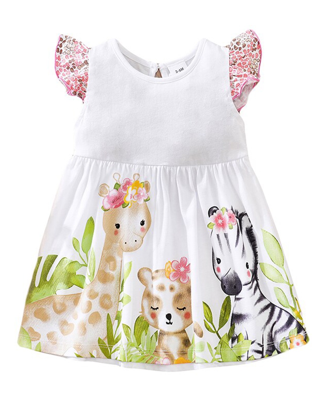 

StyleCast Girls White Conversational Printed Cotton Fit & Flare Dress