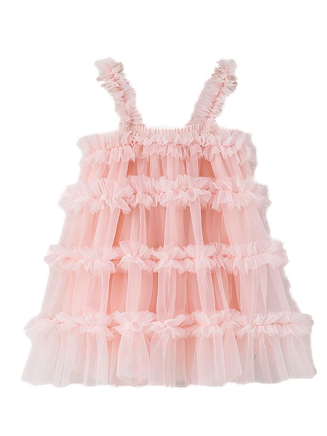 StyleCast Girls Pink Ruffled Fit & Flare Dress
