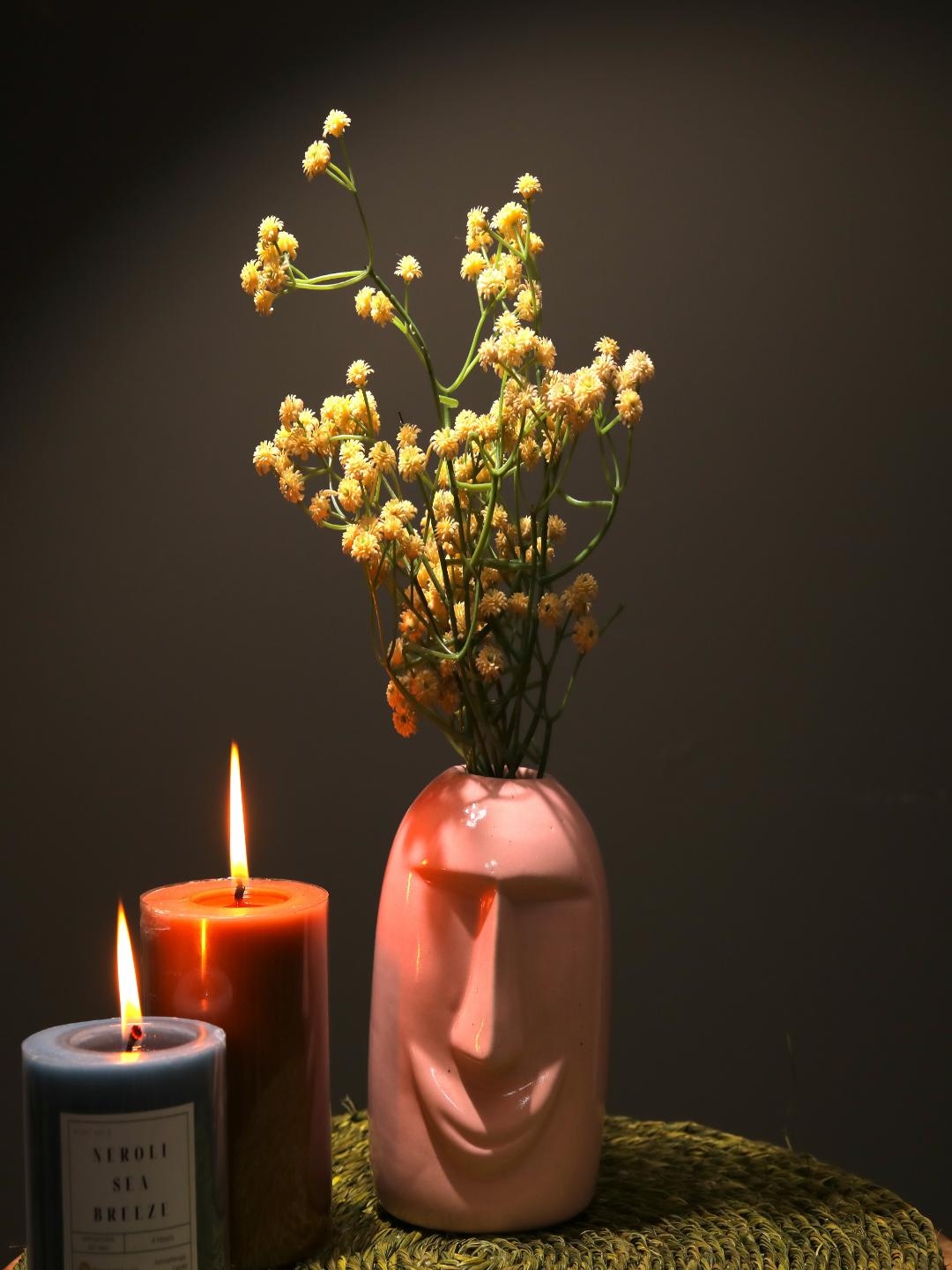 

The Decor Mart Pink Poker Face Ceramic Vase