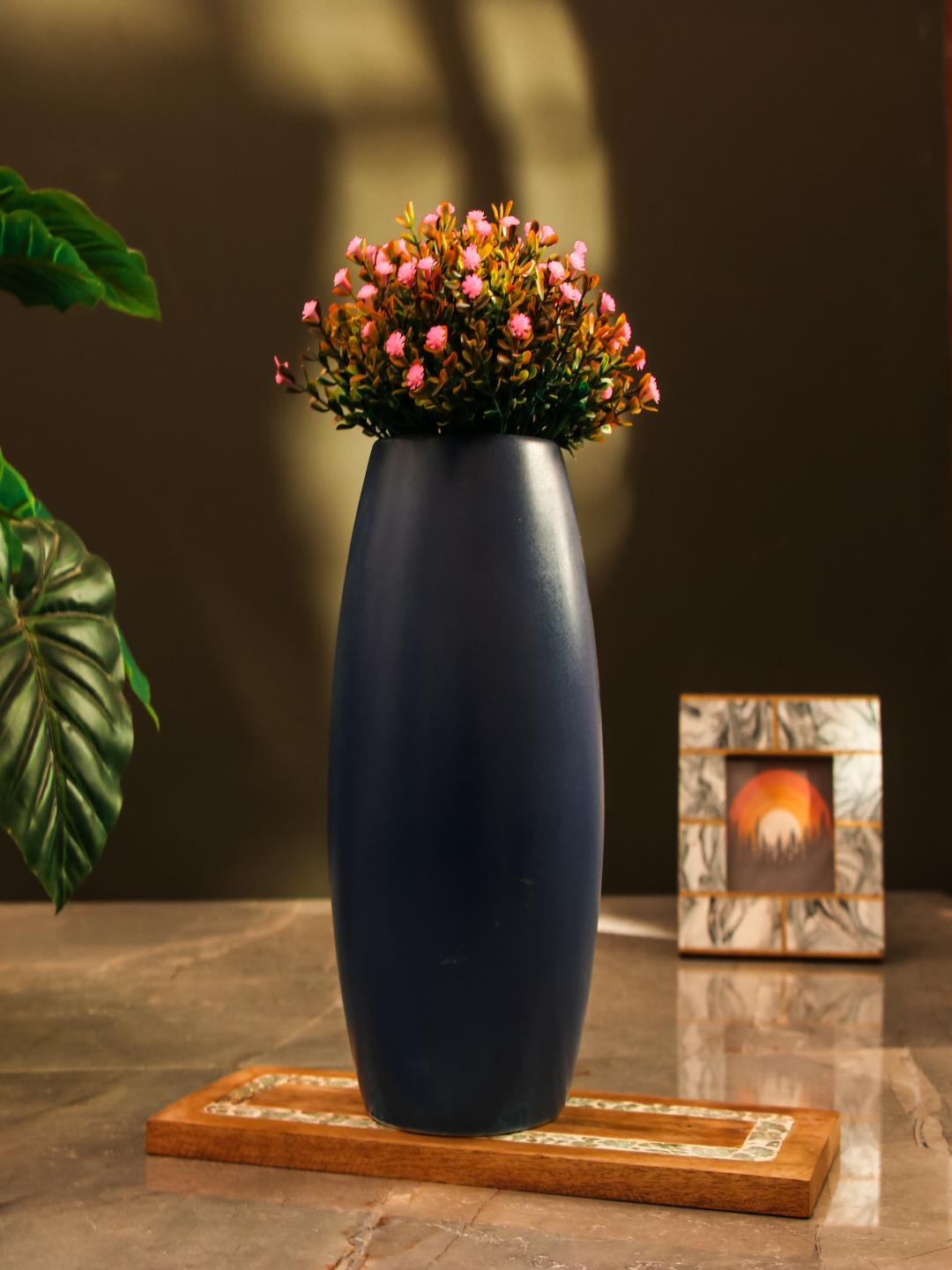 

The Decor Mart Blue Nordiac Aqua Blue Ceramic Vase