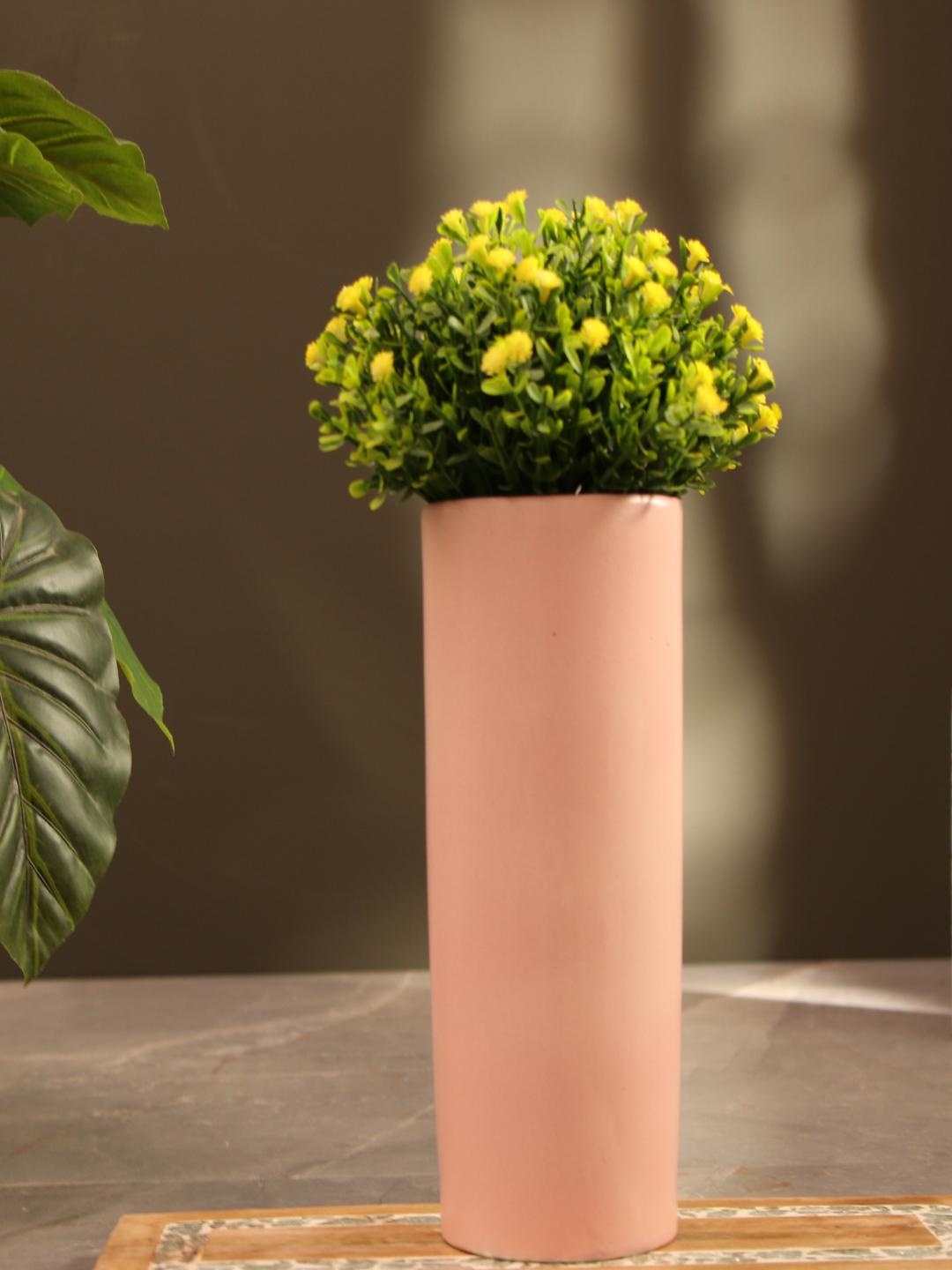 

The Decor Mart Pink Cylindrical Ceramic Vase