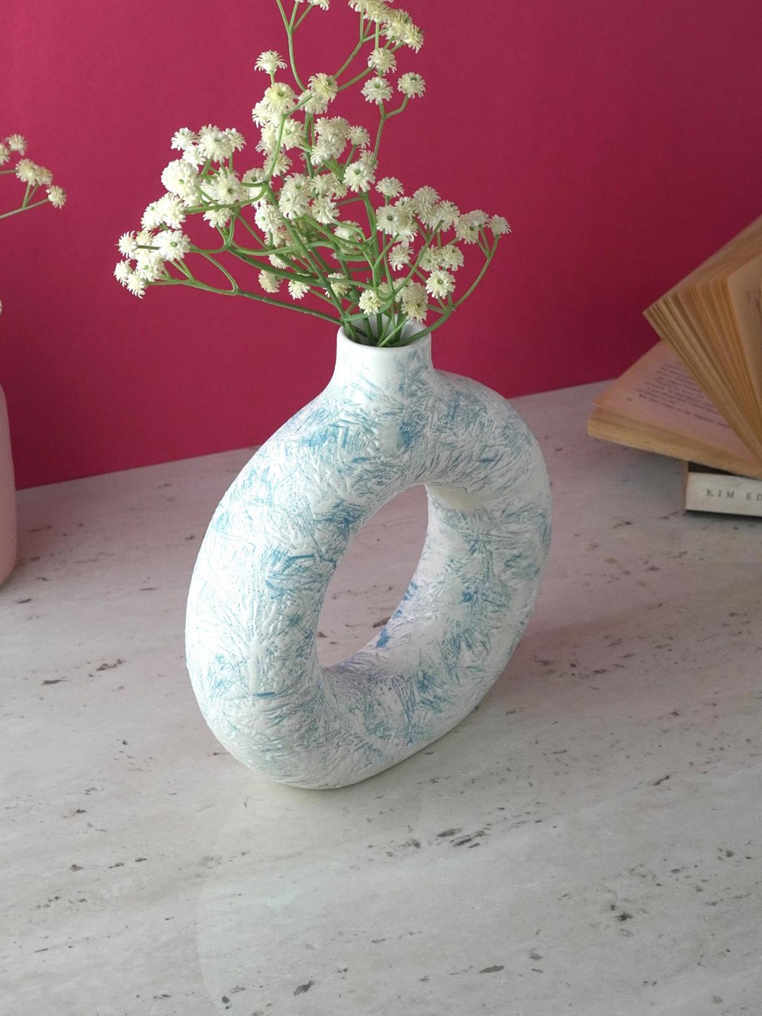 

The Decor Mart White Ceramic Vases