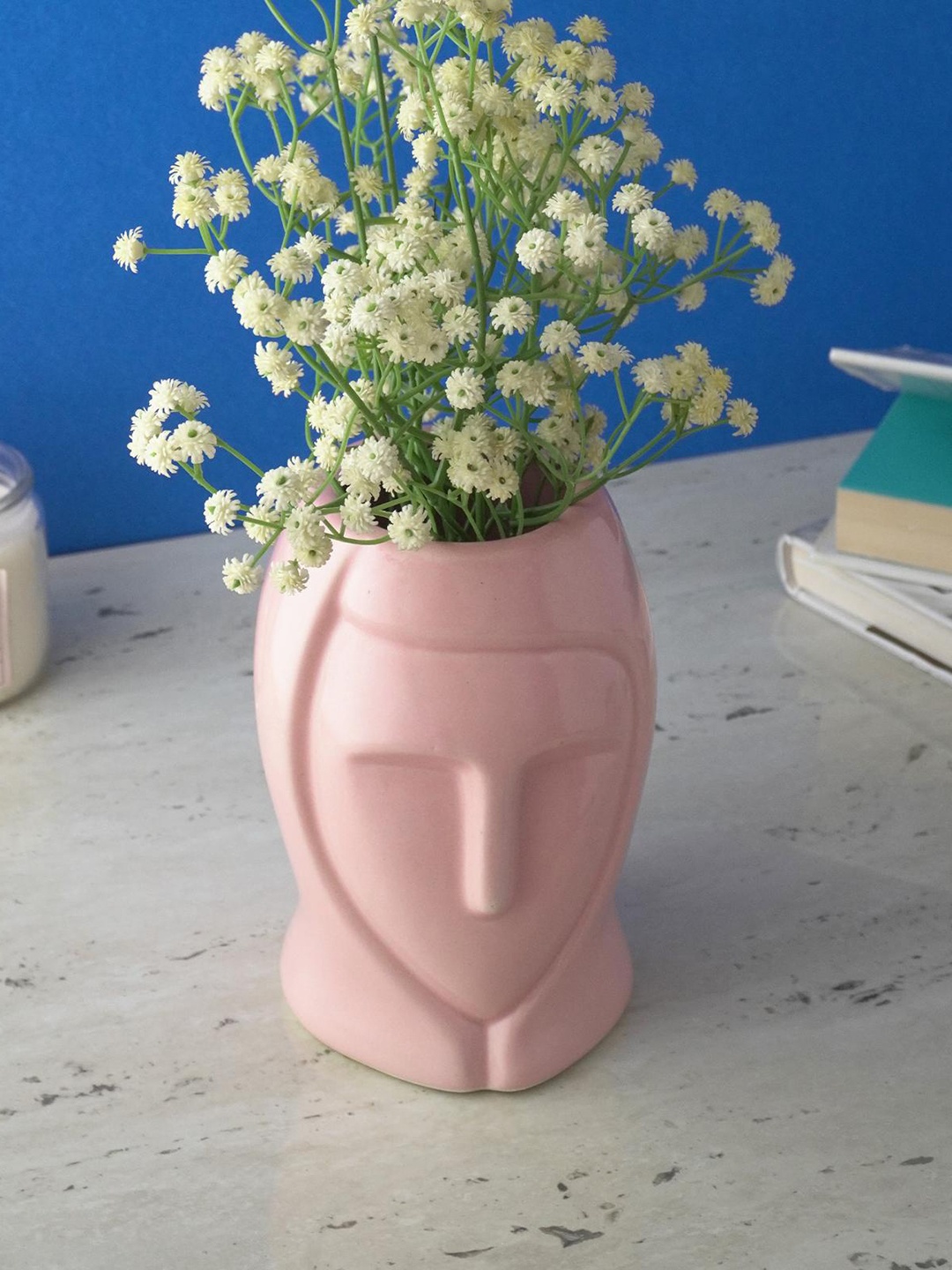 The Decor Mart Pink Lady Face Ceramic Vase