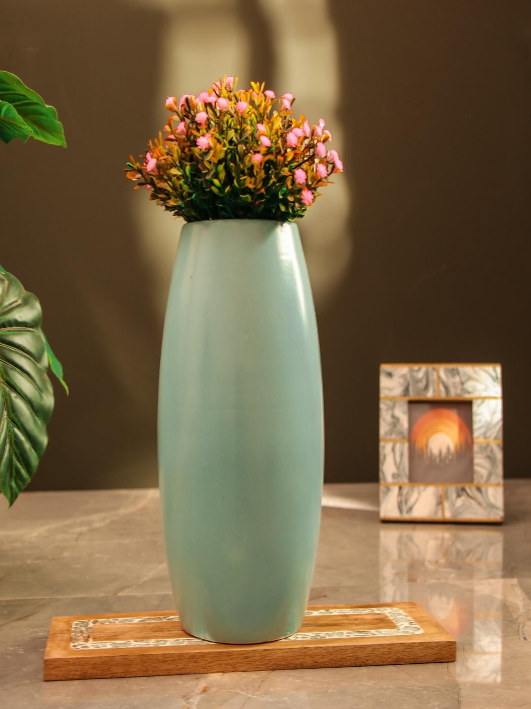 

The Decor Mart Sky Blue Nordiac Ceramic Vase