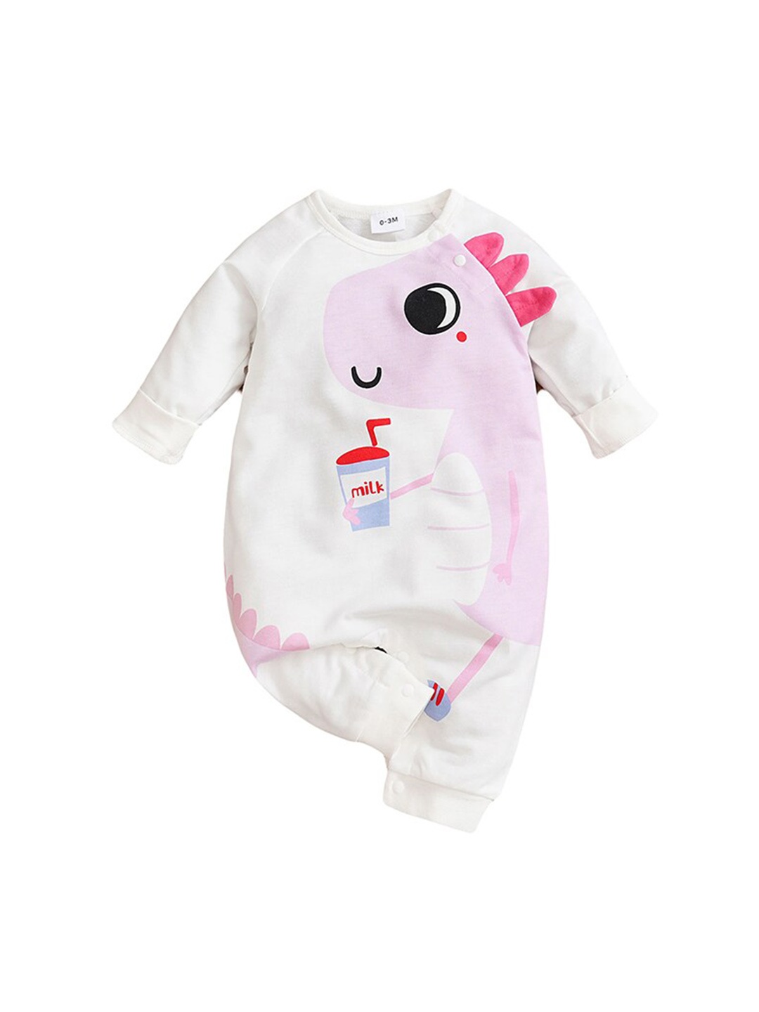 

StyleCast Infant Girls Pink Graphic Printed Rompers