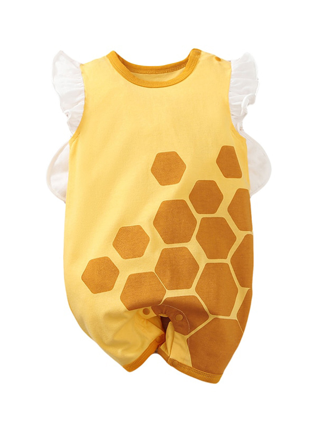 

StyleCast Yellow Infants Girls Printed Pure Cotton Rompers