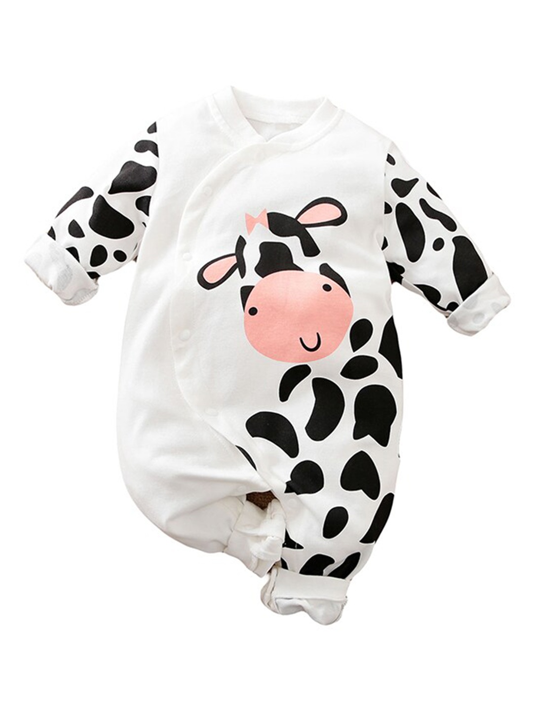 

StyleCast Infant White Graphic Printed Cotton Rompers