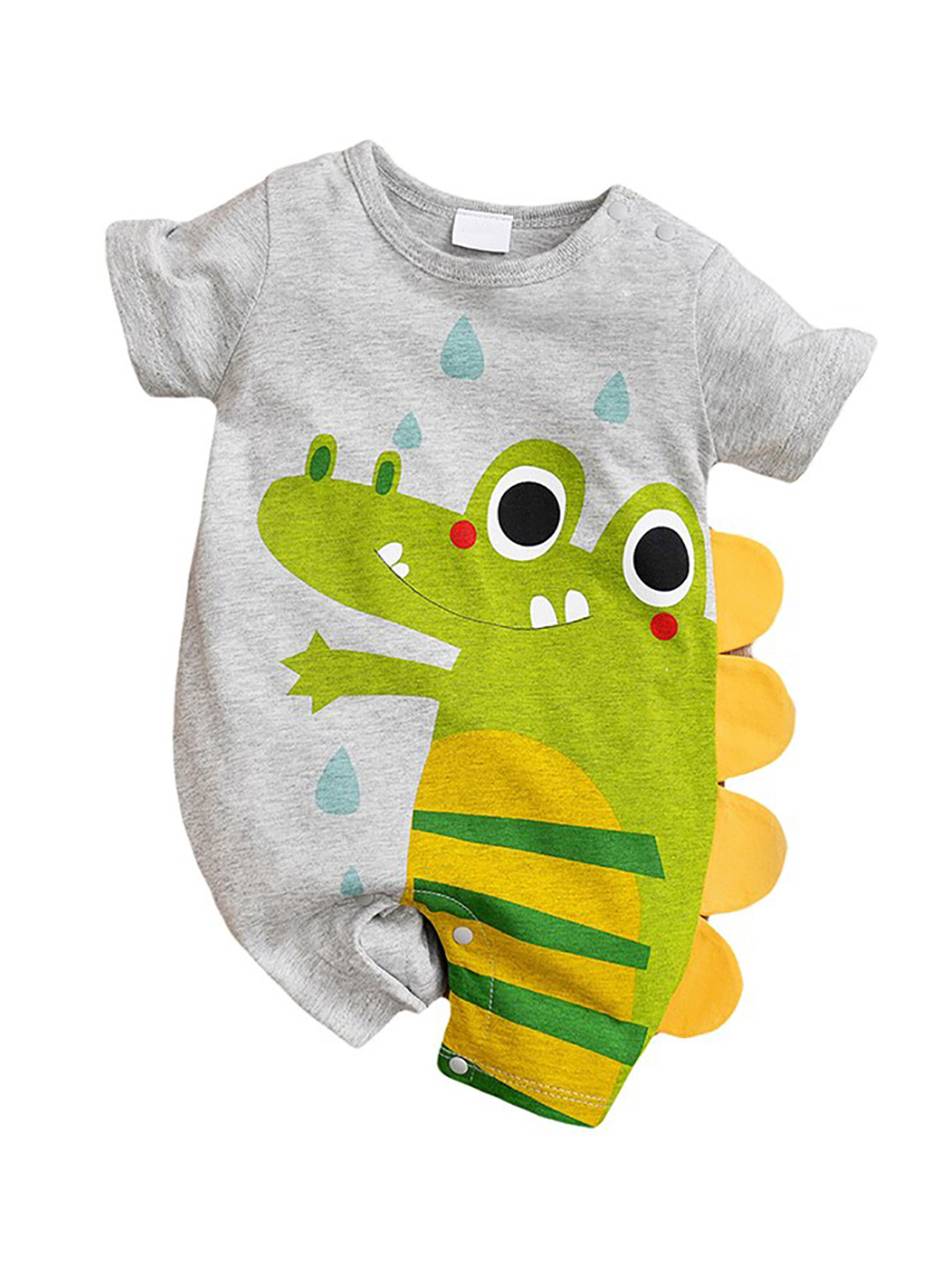 

StyleCast Grey Infants Boys Printed Cotton Rompers