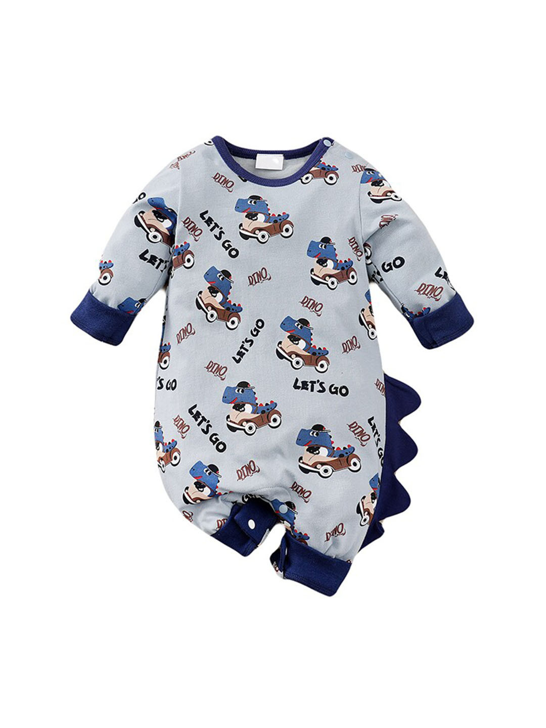 

StyleCast Infant Boys Blue & Black Printed Cotton Rompers
