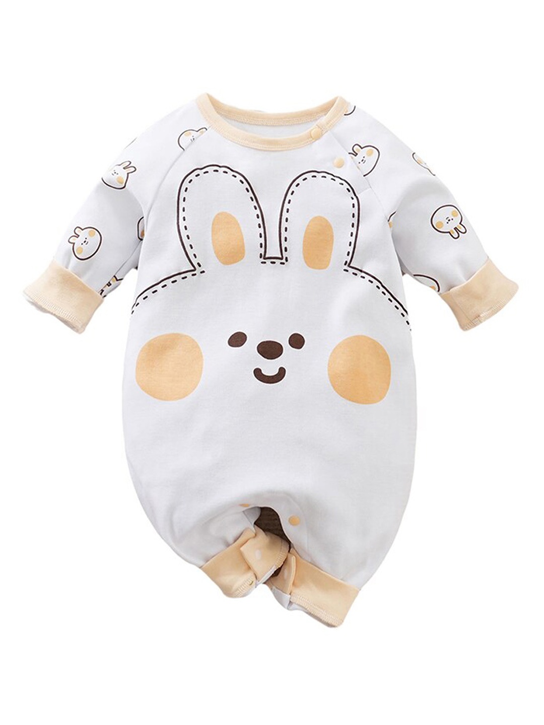 

StyleCast Infant Girls White Graphic Printed Pure Cotton Rompers