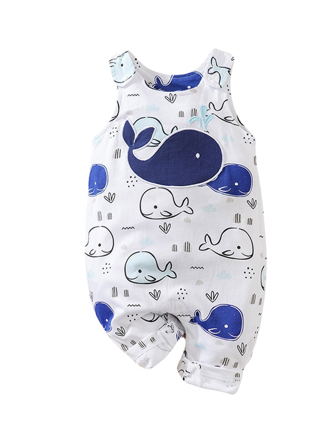 

StyleCast Boys Conversational Printed Pure Cotton Rompers, Blue