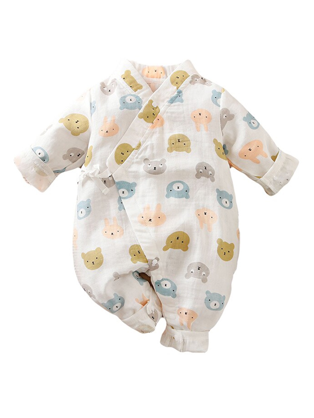 

StyleCast Infant Boys White Conversational Printed Cotton Rompers
