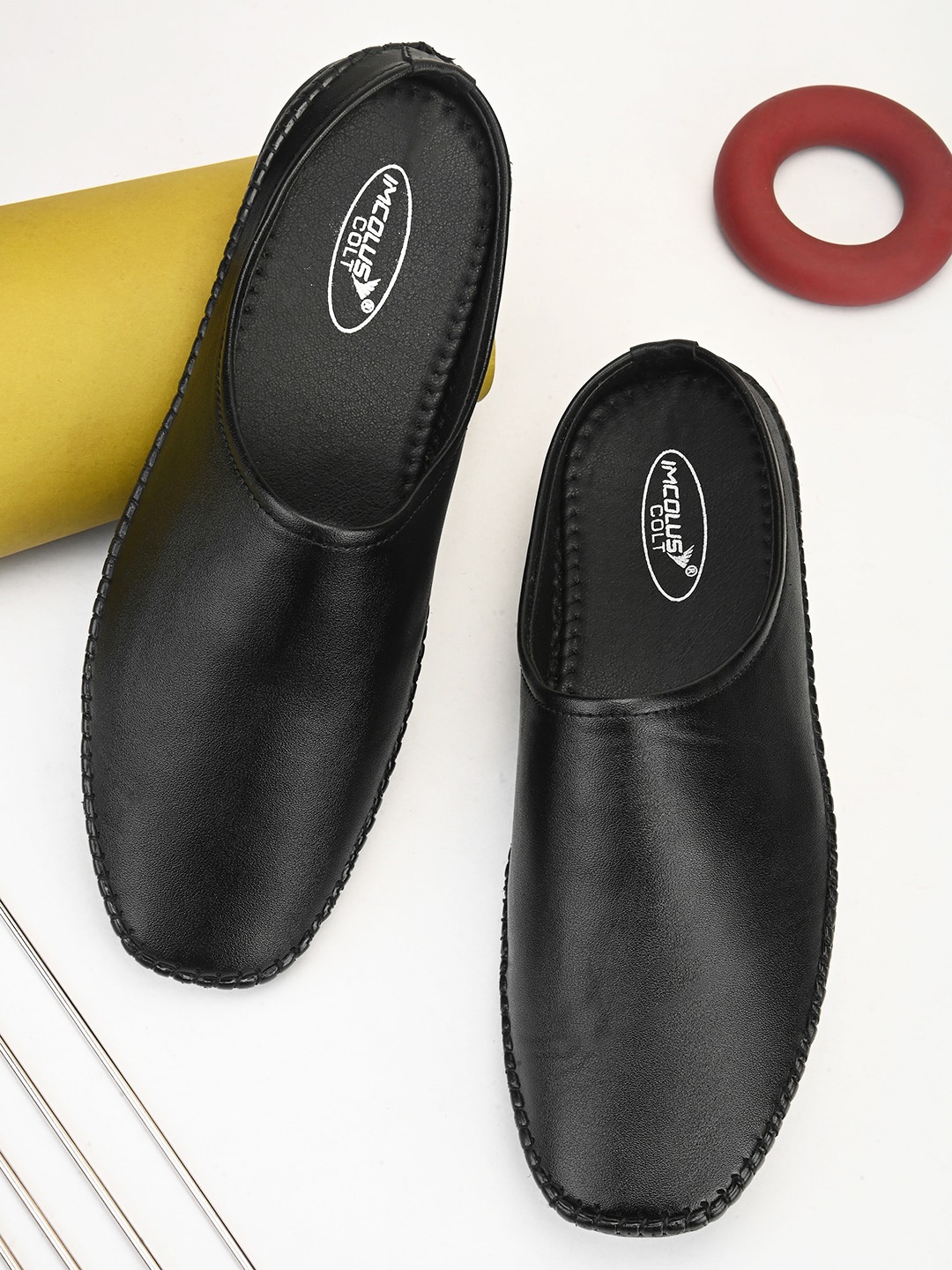

IMCOLUS Men Lightweight Comfort Insole Mule Sneakers, Black