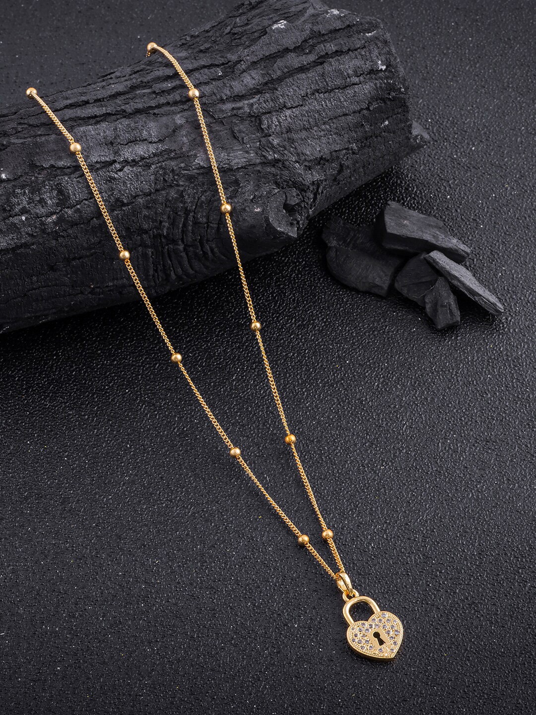 

DressBerry Gold Toned Gold-Plated Chain With Pendant