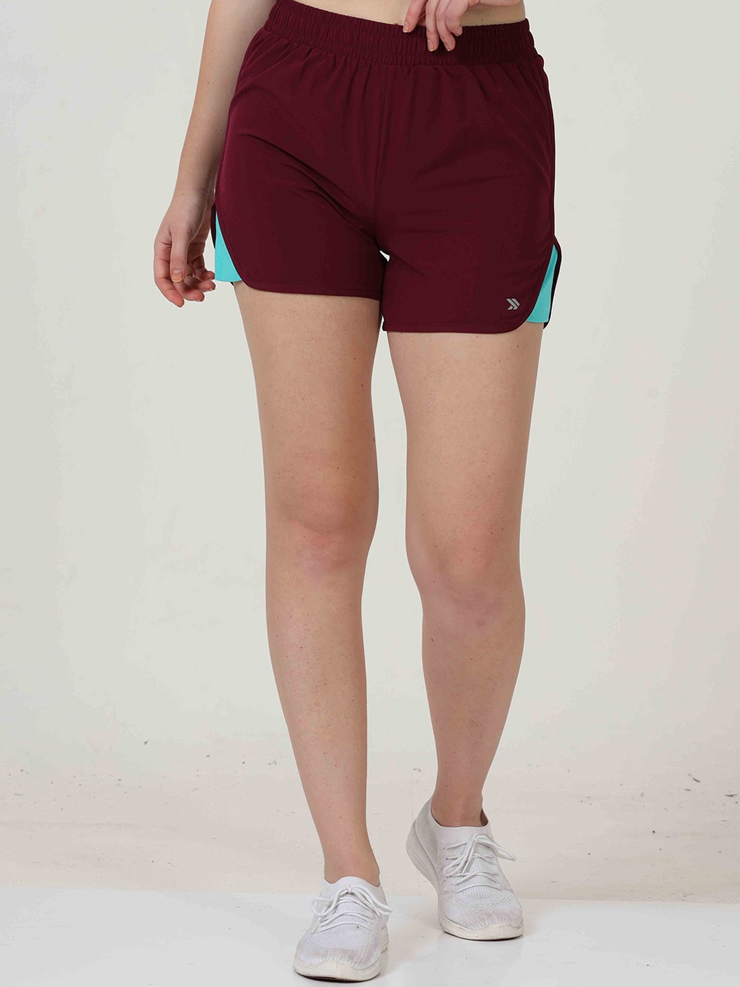

Jolger Women's Stretchable and Light Weight Gym Shorts, Maroon