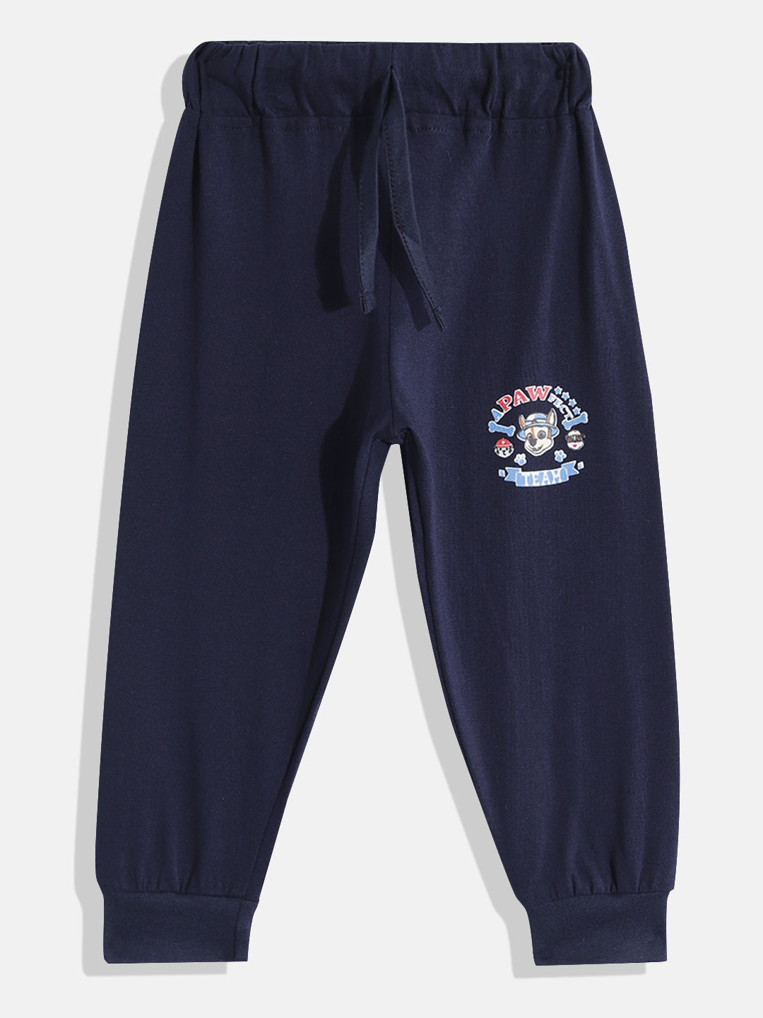 

Eteenz Boys Premium Cotton Mid-Rise Graphic Print Detail Joggers, Navy blue