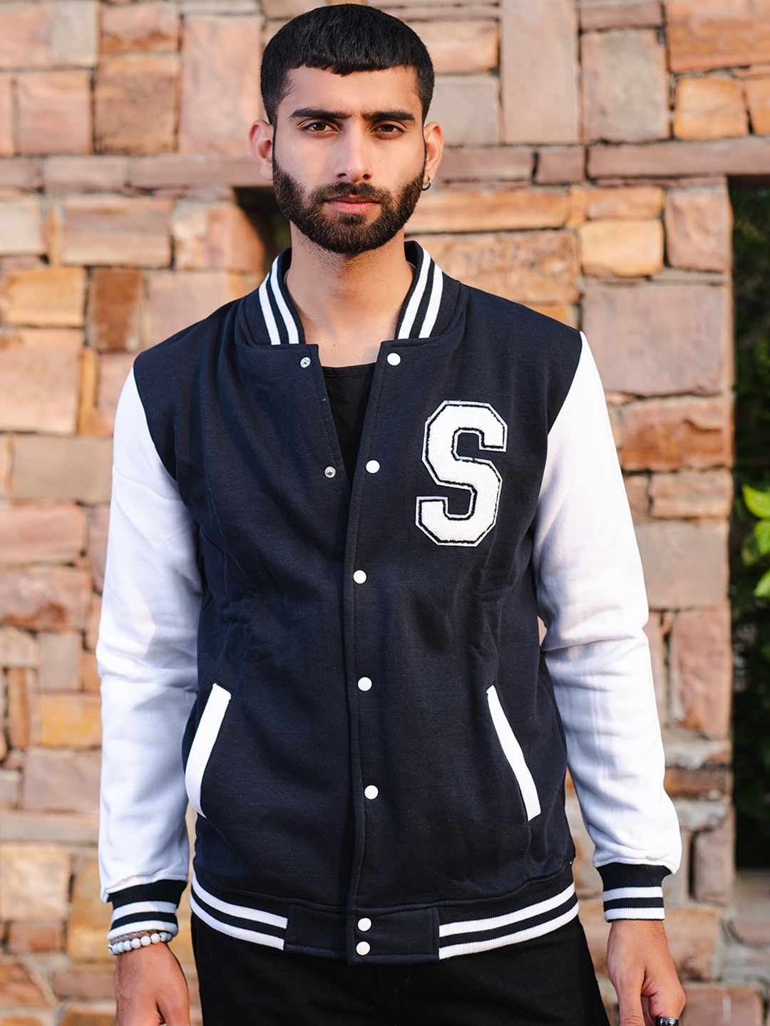 

Tistabene Lightweight Cotton Varsity Jacket, Blue