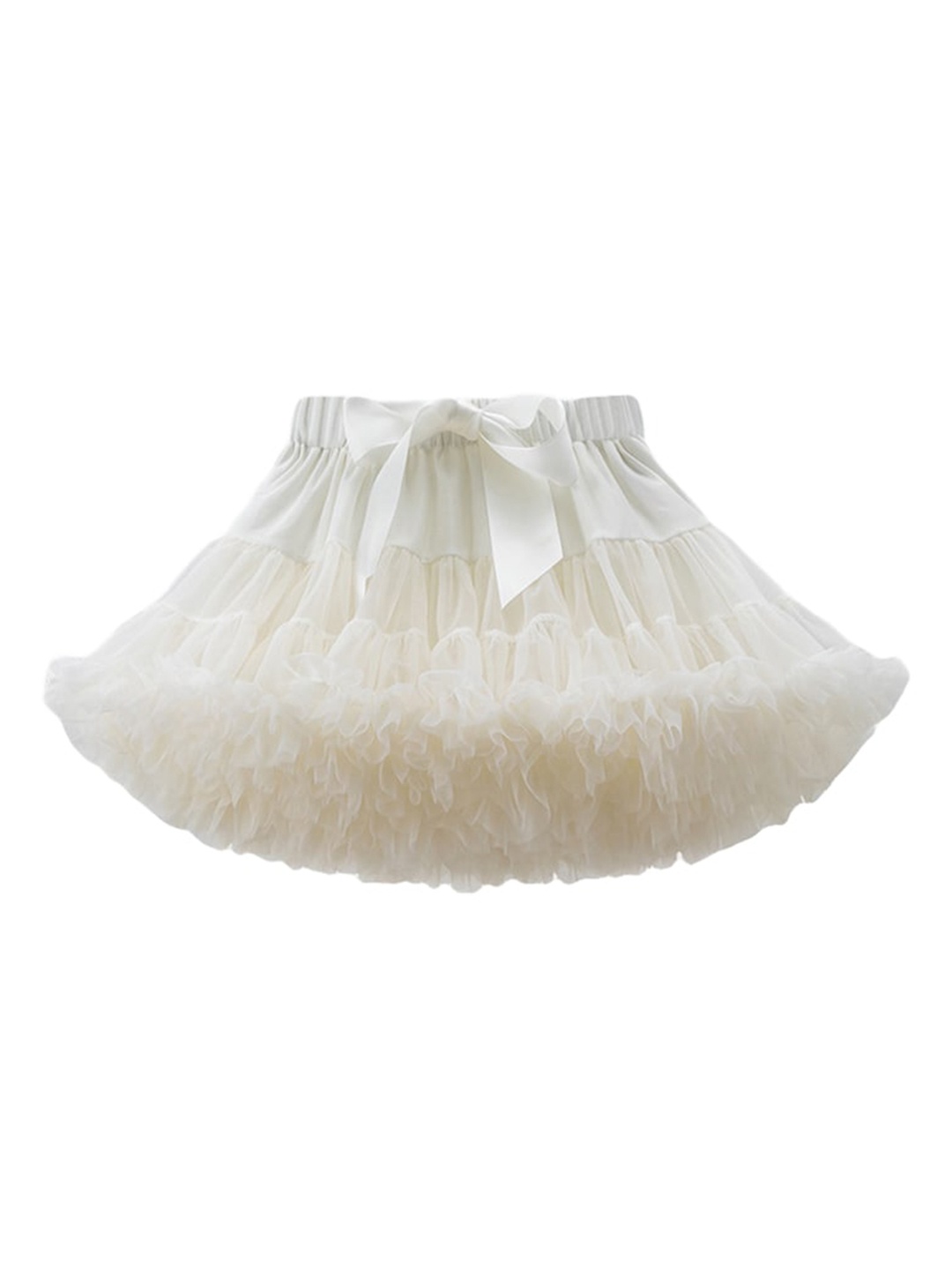 

StyleCast Girls White Mid-Rise Gathered Detailed Mini Tiered Skirt