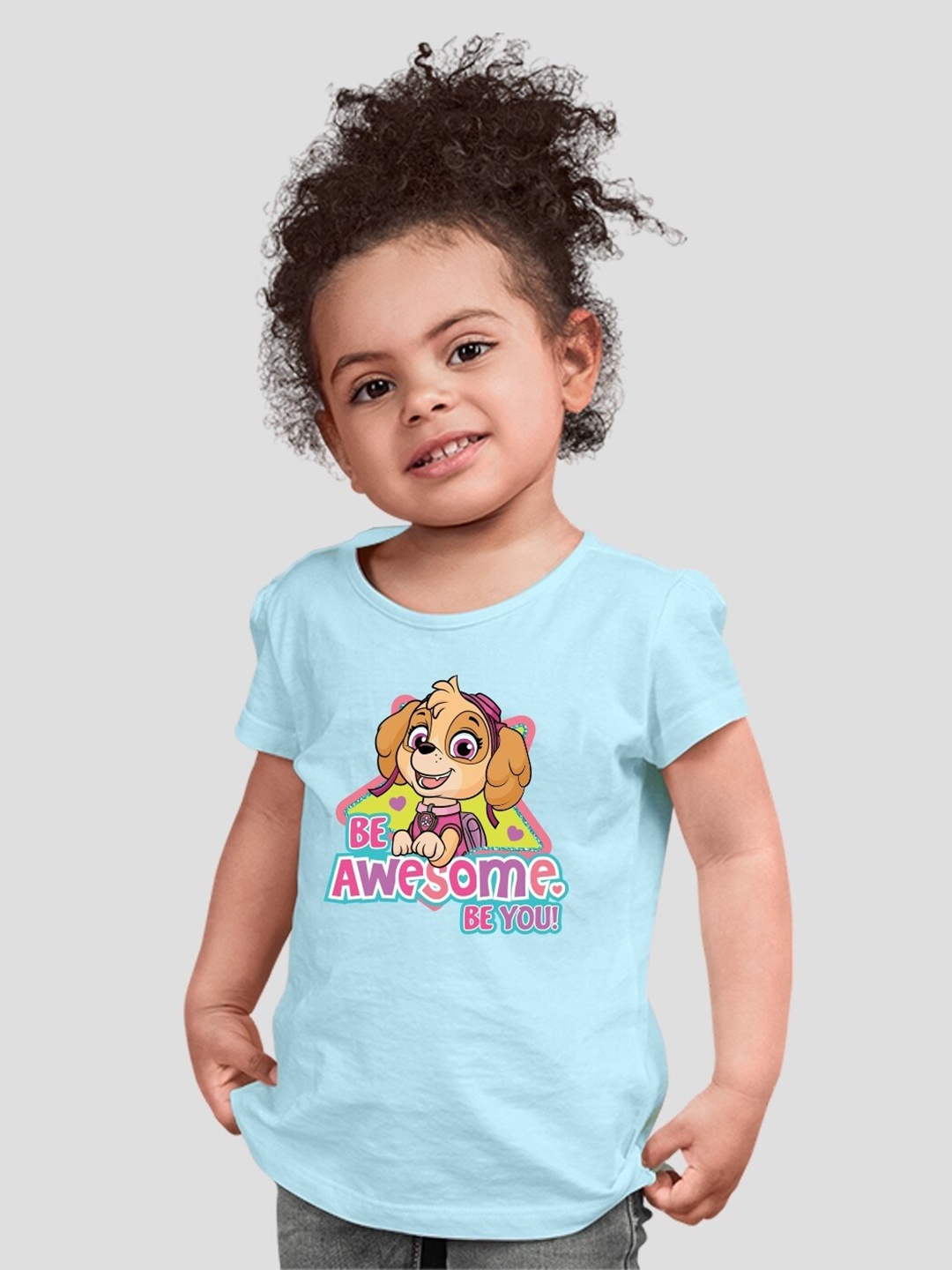 

Minute Mirth Girls Paw Patrol Printed Cotton Top, Blue